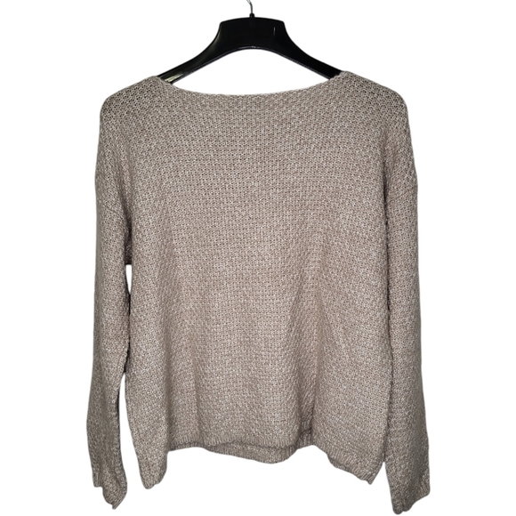 Lord & Taylor Women's Sweater Size L Pull Over Beige Boxy - Picture 3 of 7